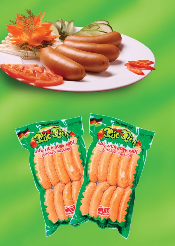 Đĩa và túi xúc xích Berlin.