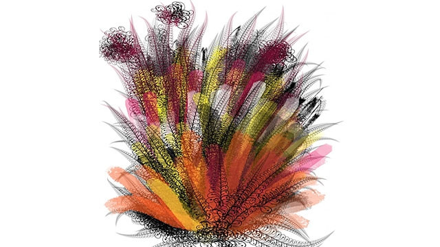 Một bức tranh của họa sĩ - dịch giả Phạm Long Quận.