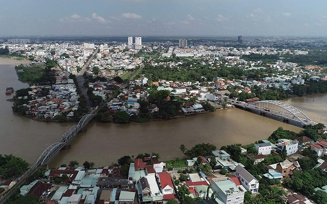 TP Biên Hòa nhìn từ trên cao.