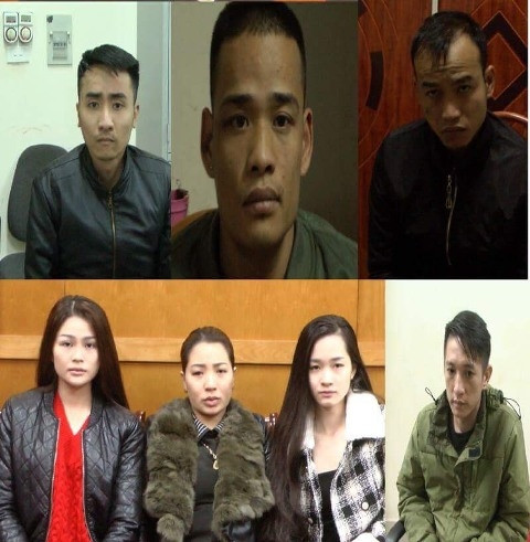 Bảy đối tượng mua, bán và tàng trữ trái phép ma túy bị bắt giữ.