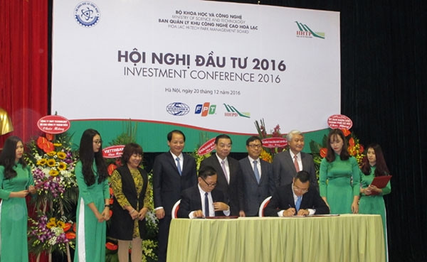 Ban Quản lý Khu Công nghệ cao Hòa Lạc đã tổ chức ký kết hợp tác với các đơn vị tại Hội nghị.