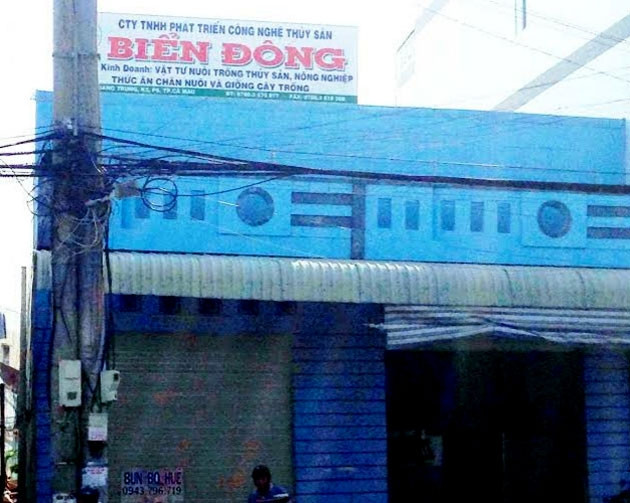 Công ty TNHH Phát triển công nghệ thủy sản Biển Đông.
