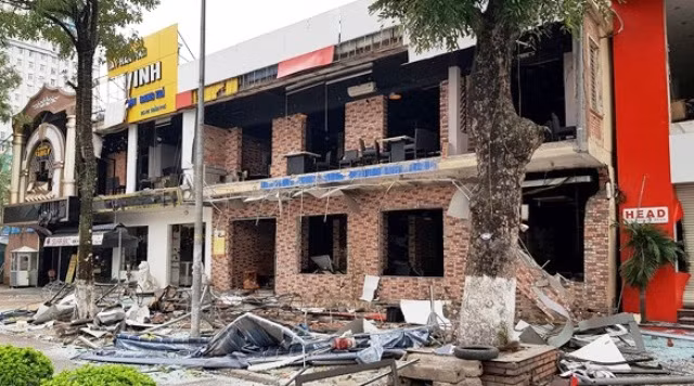 Hiện trường vụ cháy nổ.