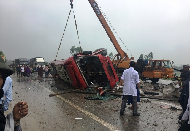 Hiện trường vụ tai nạn.