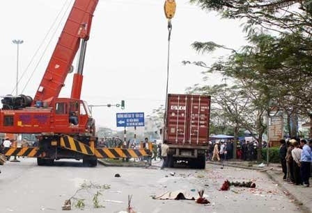 Hiện trường vụ tai nạn.