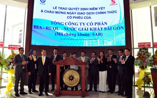 Sabeco chào sàn, vốn hóa thị trường tăng thêm hơn 84 nghìn tỷ đồng