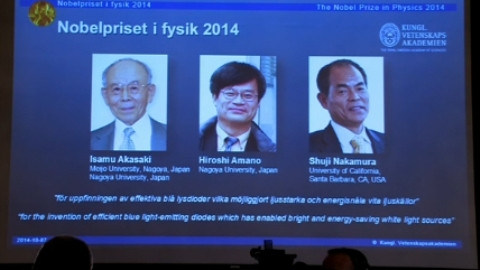 Phát minh ánh sáng LED đoạt giải Nobel Vật lý 2014