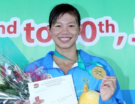 Ánh Viên cứ xuống nước là giành huy chương. Tác giả: MINH PHƯƠNG