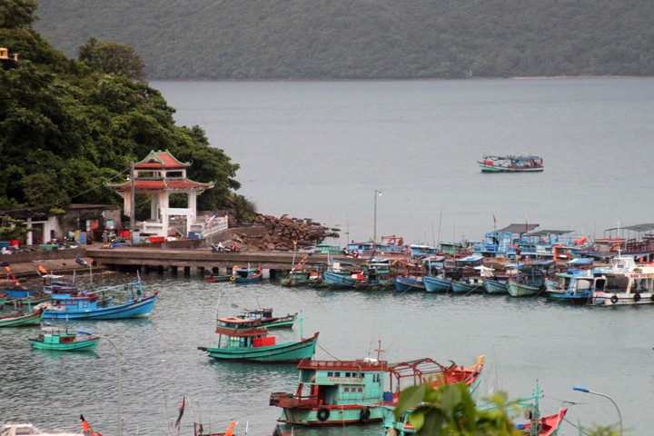 Bến tàu xã đảo An Sơn tại quần đảo Nam Du.