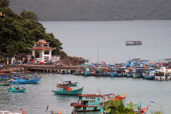 Bến tàu xã đảo An Sơn tại quần đảo Nam Du.