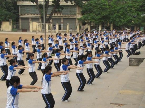 Giờ tập thể dục. Ảnh GDTD