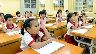 Giờ học của học sinh Trường tiểu học Khương Mai (Hà Nội).       Ảnh: QUANG MINH