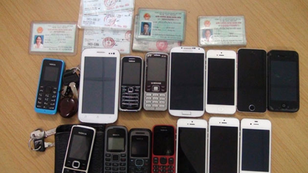 Tang vật vụ án do cơ quan công an thu giữ.