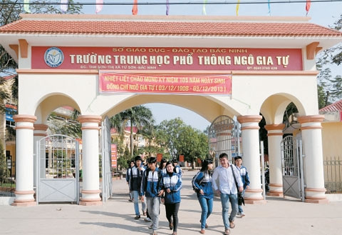 Trường THPT Ngô Gia Tự (Từ Sơn, Bắc Ninh) được xây dựng khang trang, đáp ứng nhu cầu học tập của con em quê hương cách mạng.
