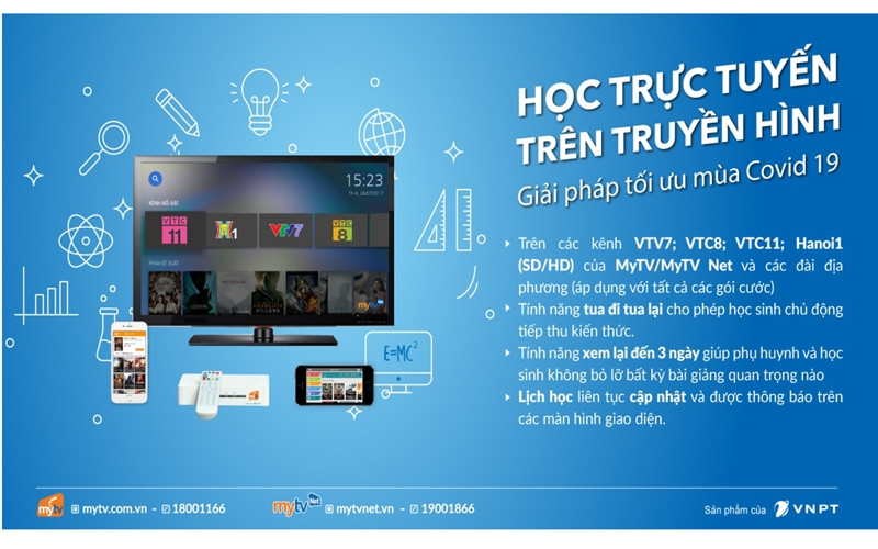 Học trực tuyến trên truyền hình MyTV: Giải pháp tối ưu mùa Covid-19