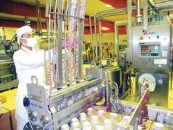 Dây chuyền sản xuất kem Kidós tại KCN Tây Bắc Củ Chi