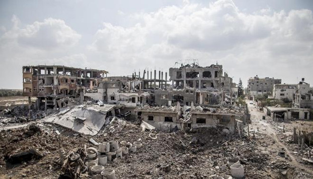 Gaza hoang tàn sau cuộc giao tranh 50 ngày (ảnh: yahoo.news.com)