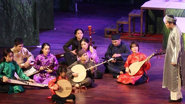 Vở cải lương "Thầy Ba Đợi" do Nhà hát Cải lương Việt Nam biểu diễn. Nguồn: anninhthudo.vn