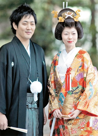 Đám cưới truyền thống Nhật Bản.