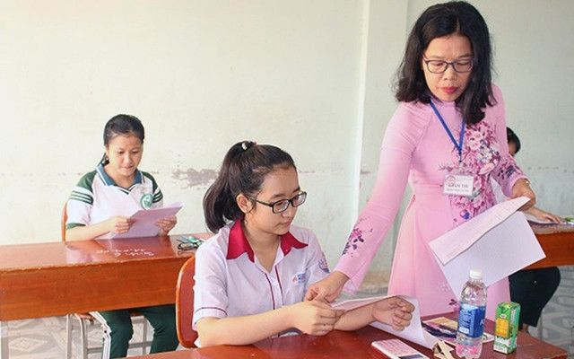 Thí sinh tham dự kỳ thi học sinh giỏi quốc gia THPT năm 2019 tại tỉnh Bình Thuận. Ảnh: Phạm Huệ