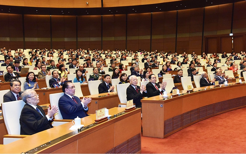 Các đại biểu tại lễ bế mạc.