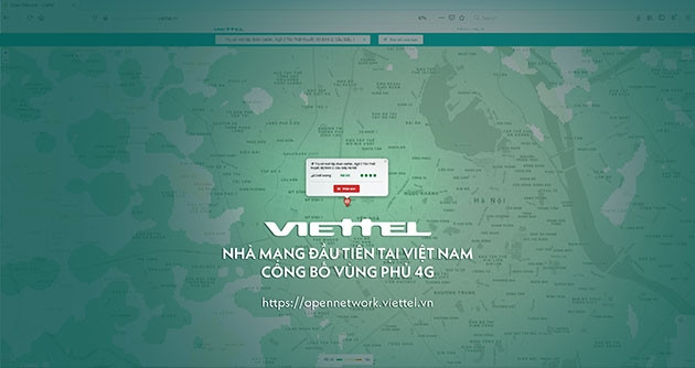 Viettel công bố bản đồ vùng phủ sóng của mạng di động 4G
