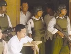 Các chiến sỹ đặc nhiệm trong
tư thế sẵn sàng chiến đấu.