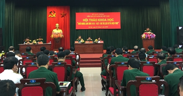 Toàn cảnh Hội thảo khoa học “Khởi nghĩa Lam Sơn (1418-1427) - Giá trị lịch sử và hiện thực”.