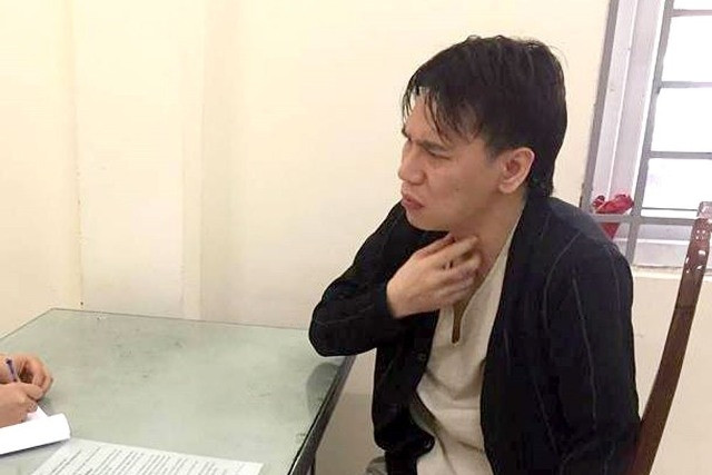 Châu Việt Cường tại cơ quan Công an.