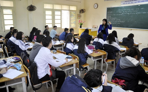 Giờ học môn Lịch sử của học sinh Trường THPT Việt Đức (Hà Nội)