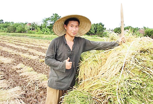 John Hùng tập làm nông dân.