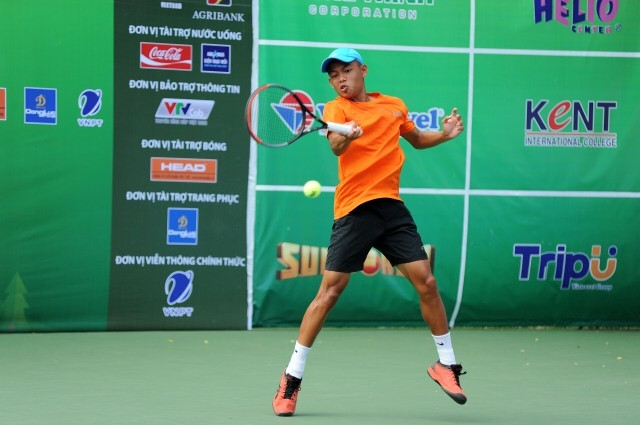 Tay vợt Phạm Tuấn Long của chủ nhà Đà Nẵng cho thấy tiềm năng phát triển trong tương lai.