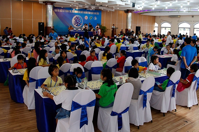 Các kỳ thủ nhí TP Hồ Chí Minh tỏ rõ trình độ vượt trội so với VĐV của các địa phương khác.