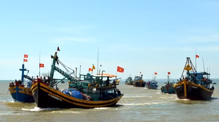 Đội tàu khai thác đánh bắt xa bờ của TP Phan Thiết (Bình Thuận).