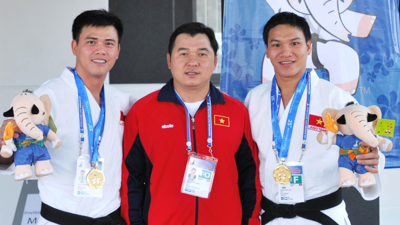 Huy chương vàng Kata nam judo: Thành Tài - Ngọc Sơn tại SEA Games 26.
