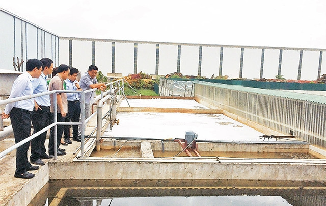 Trạm xử lý nước thải tại Cụm công nghiệp Nguyên Khê, huyện Ðông Anh.