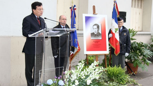 Đại sứ Dương Chí Dũng phát biểu tại buổi lễ.