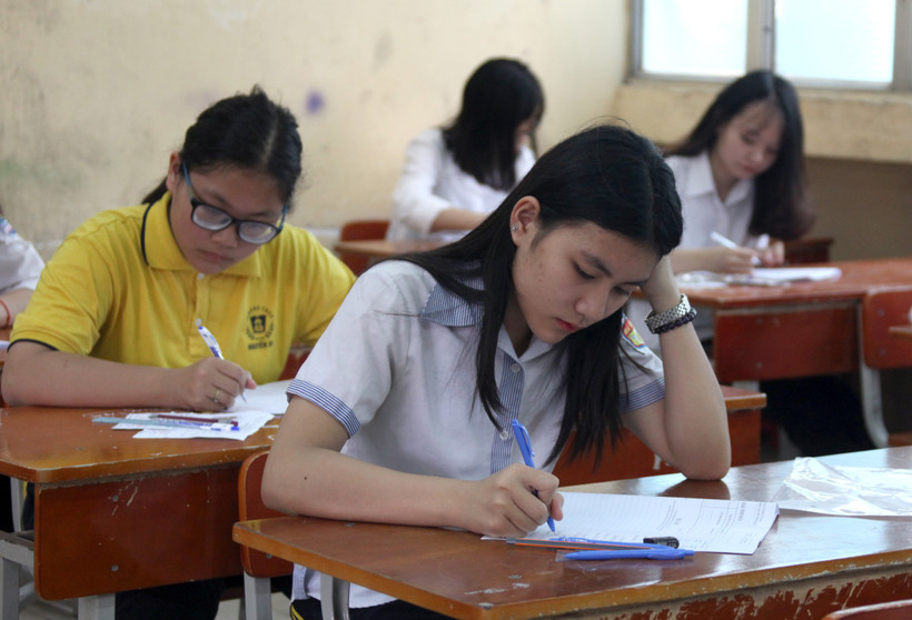 Thí sinh kỳ thi vào lớp 10 của Hà Nội những năm học trước (Ảnh: DUY LINH)
