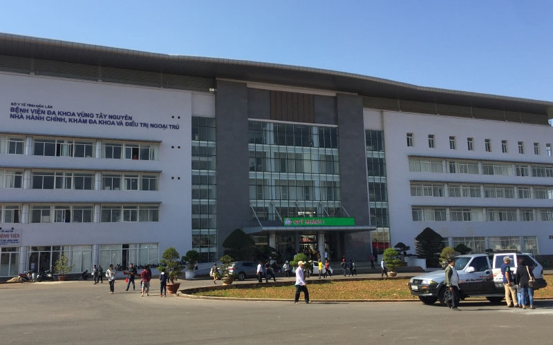Bệnh viện đa khoa vùng Tây Nguyên, nơi xảy ra sự việc.