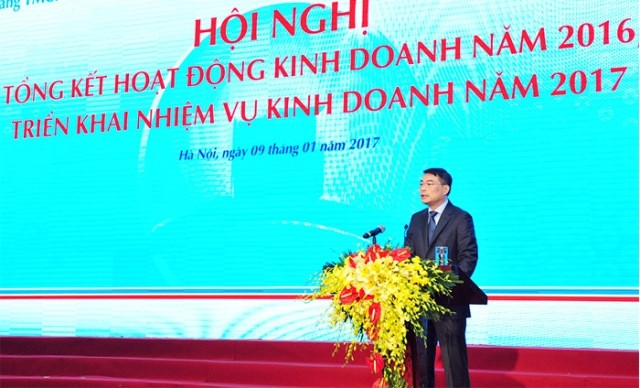Thống đốc NHNN Lê Minh Hưng phát biểu chỉ đạo tại hội nghị. (Nguồn: Vietinbank.vn)