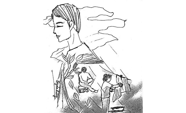 Mưa qua vòm xuyên mộc