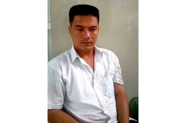 Tài xế Phạm Thành Hiếu tại Cơ quan công an.