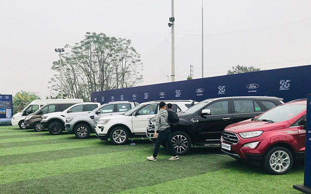 Các mẫu ô-tô Ford được sản xuất tại Nhà máy Ford Hải Dương.