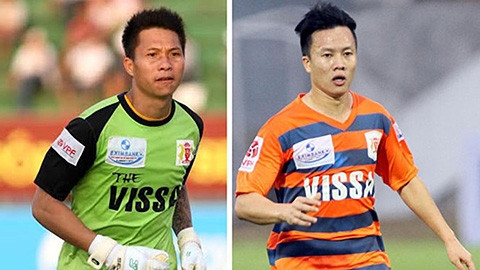 Hai cầu thủ được cho là chủ mưu của vụ bán độ (từ trái qua): Nguyễn Mạnh Dũng và Trần Mạnh Dũng. (ảnh minh họa)