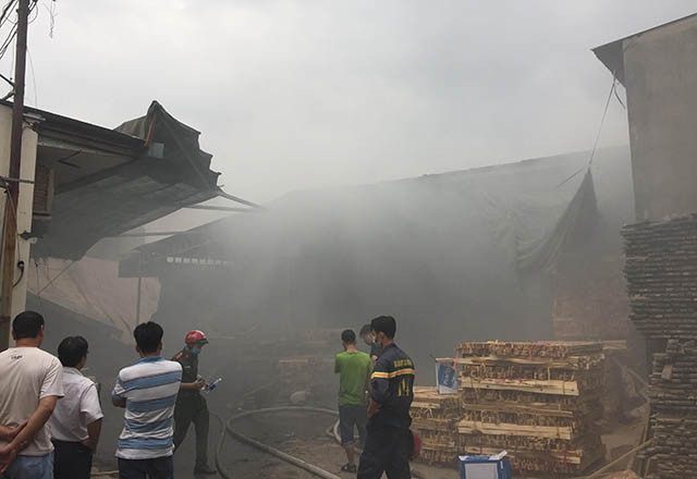 Hiện trường vụ cháy.