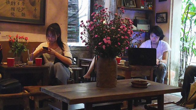 Một góc quán cà-phê Cuối Ngõ.
