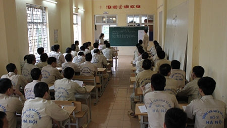 Học viên Trung tâm Giáo dục - Lao động xã hội số 5 Hà Nội (Ảnh: Tuyengiao.vn).