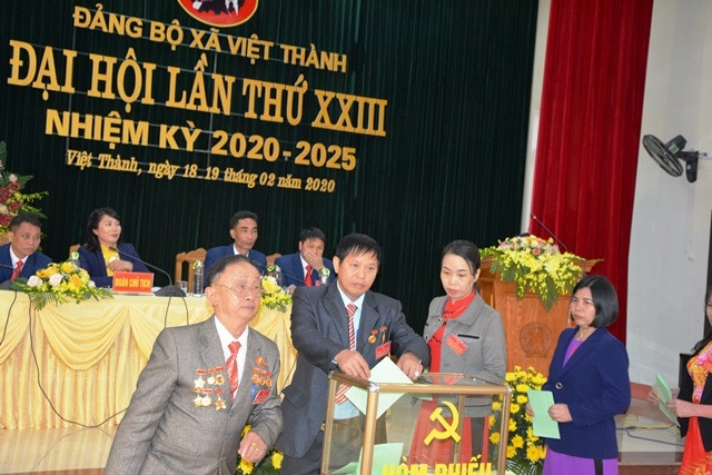 Đại hội Đảng bộ xã Việt Thành, huyện Trấn Yên (Yên Bái).