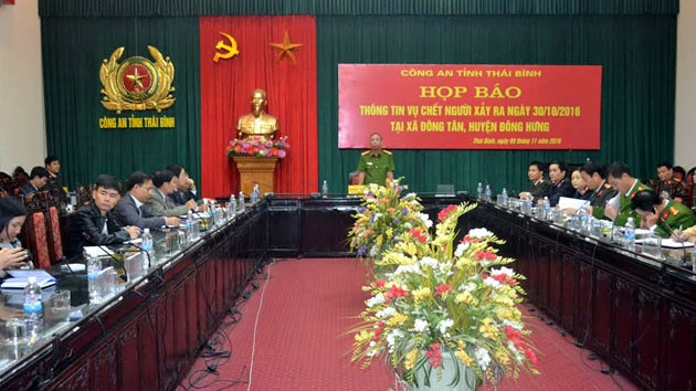 Họp báo thông tin vụ chết người xảy ra trên QL 39, tỉnh Thái Bình