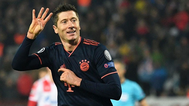 Robert Lewandowski lập poker nhanh nhất Champions League